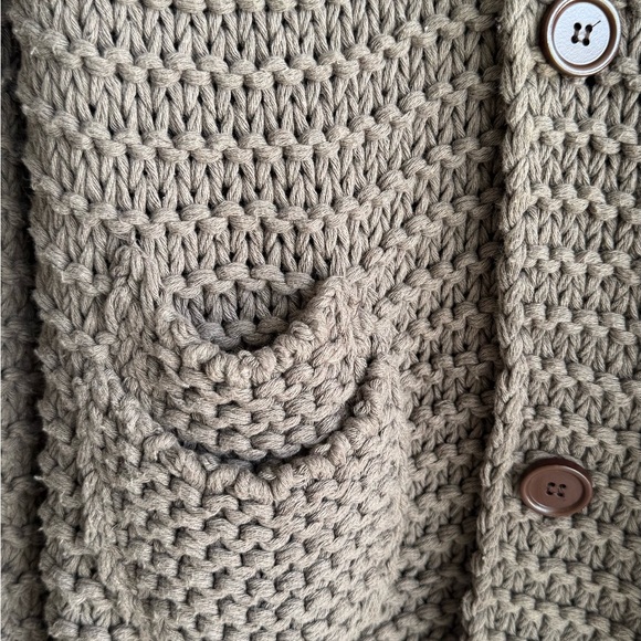 Zara Men's Charcoal Knit Cardigan knitted blazer, Sz L - Picture 8 of 8